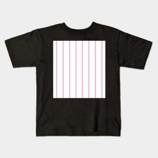 Narrow pink and white stripes Kids T-Shirt